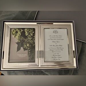 NWT Vera Wang Silver Double Picture Frame